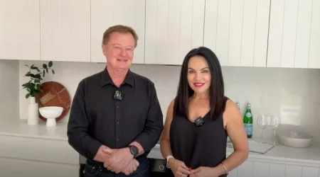 Bob & Hilary in the kitchen