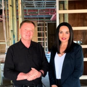 Bob and Hilary on site