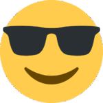 Sunglasses face emoji