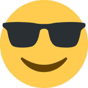 Sunglasses face emoji