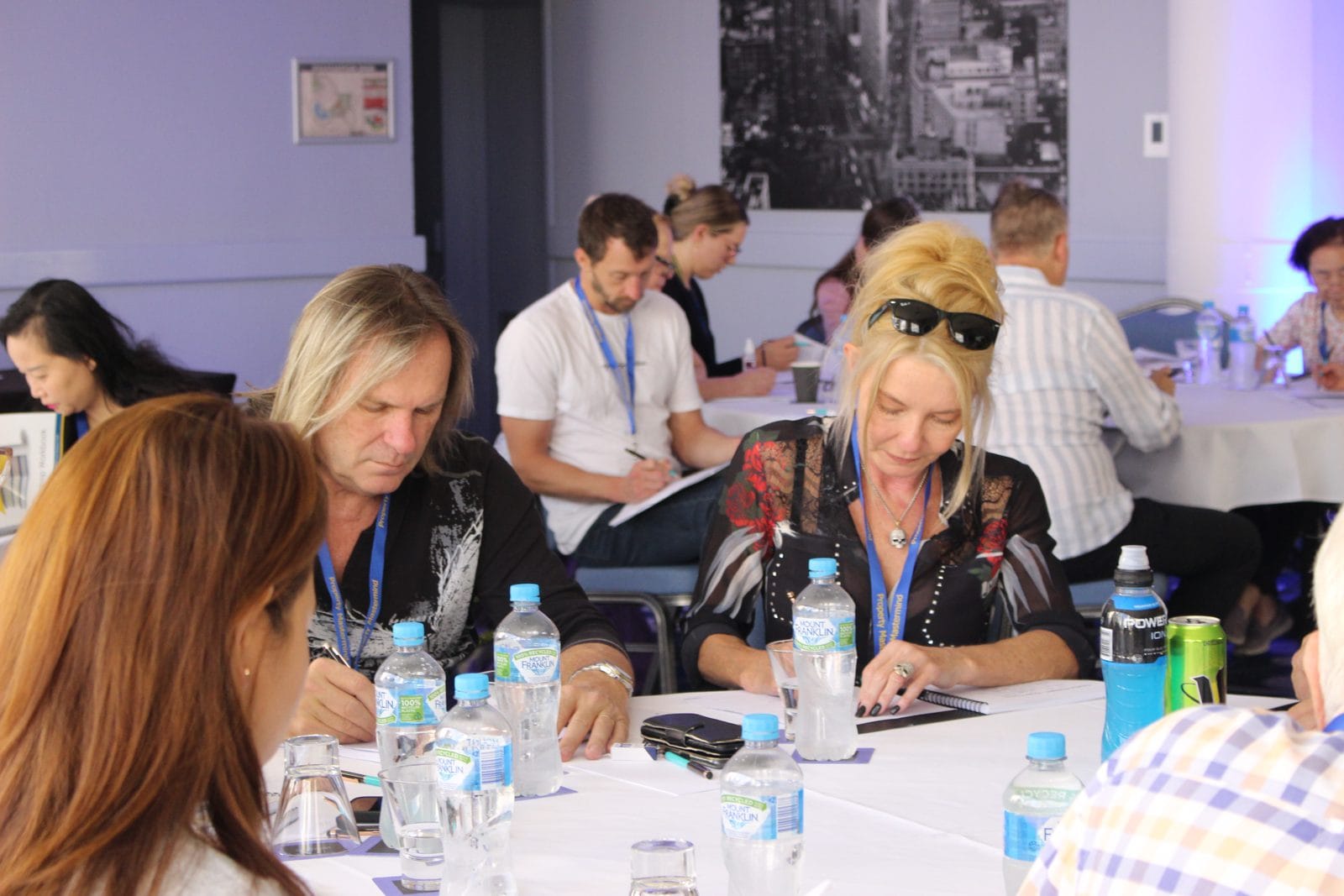 Attendees working through exercises at a previous workshop