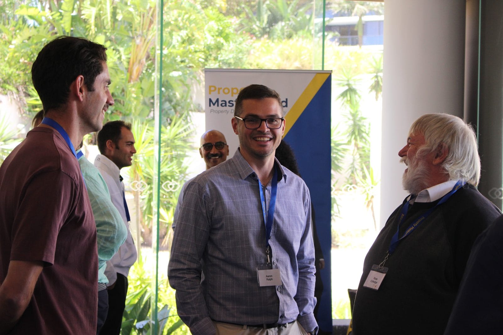 Aaron Ralph networking with attendees at a previous workshop