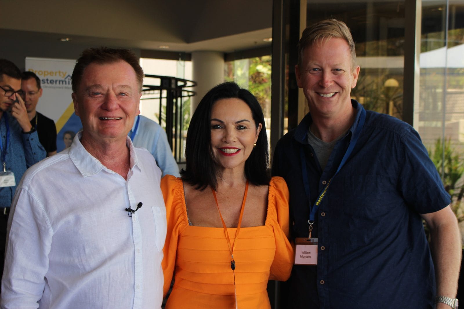 Bob Andersen and Hilary Saxton with an attendee at a previous workshop