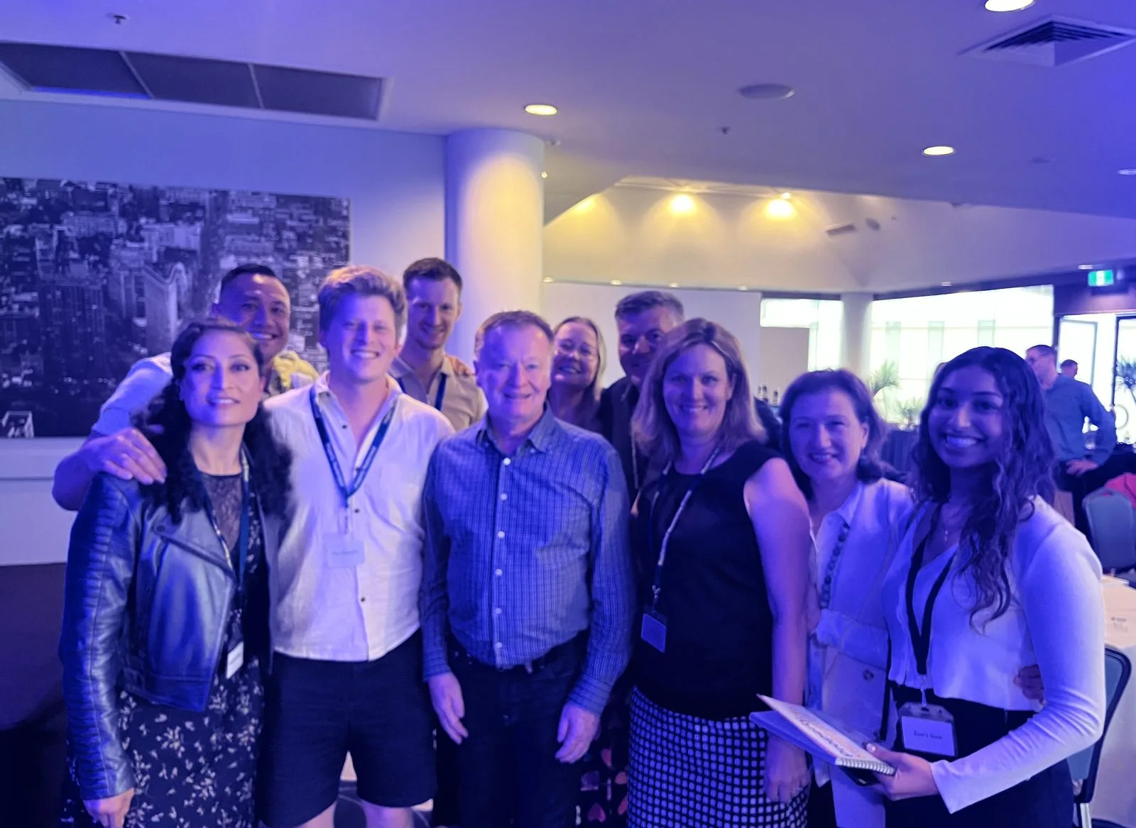 Attendees with Bob Andersen at a previous workshop