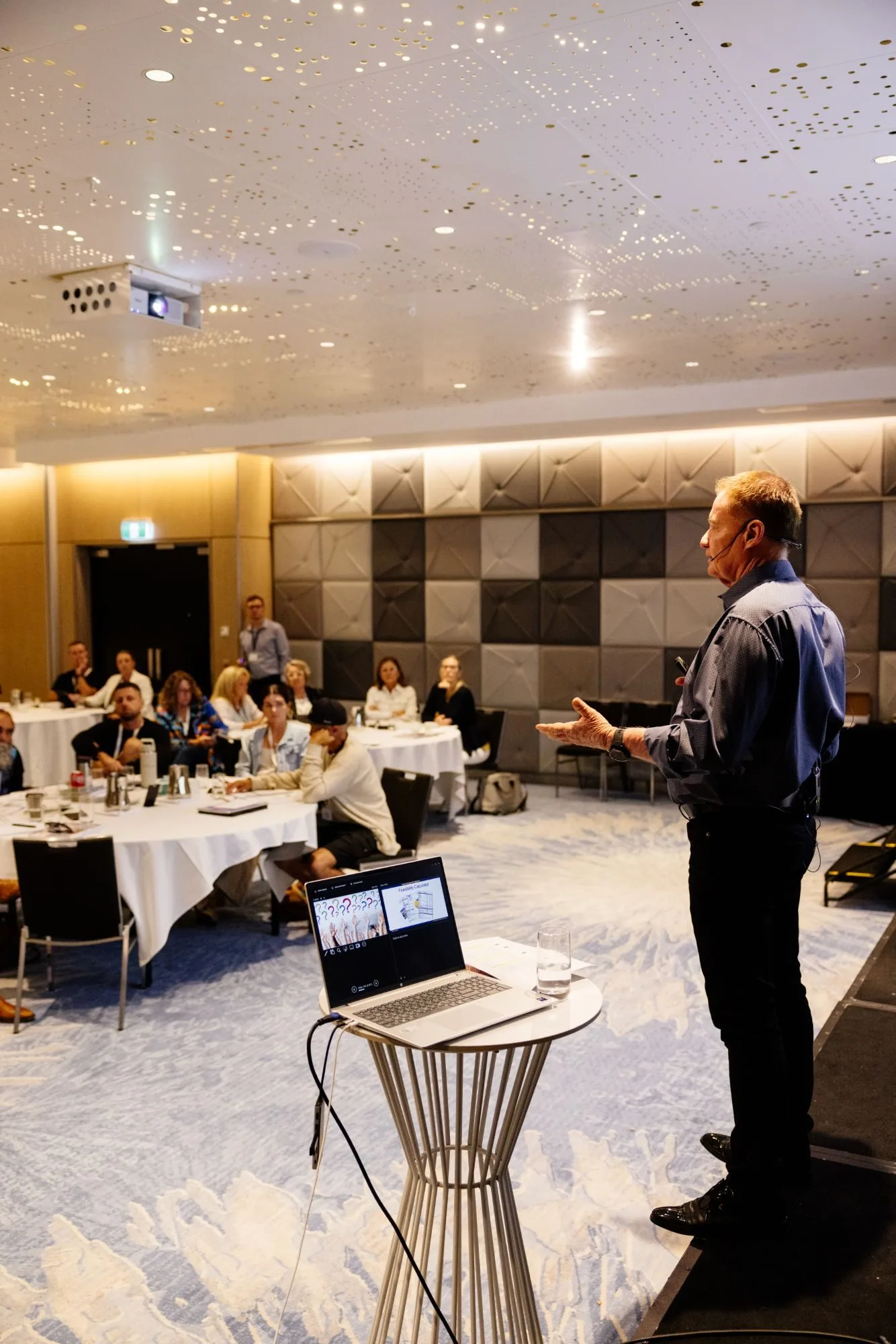 Bob Andersen presenting to a room of property developers